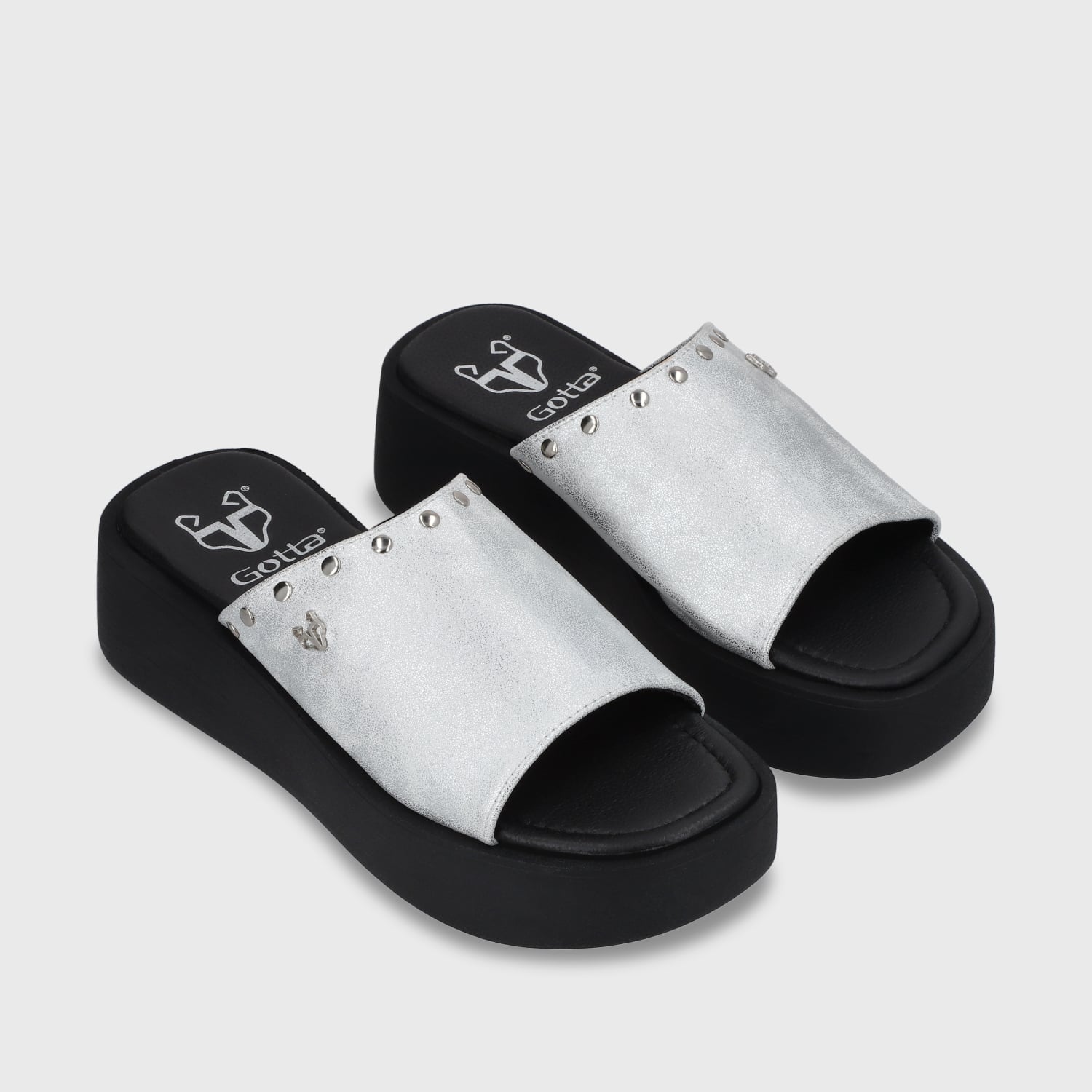 SANDALIAS MUJER GOTTA PLATEADO PLATAFORMA 53730 - 3