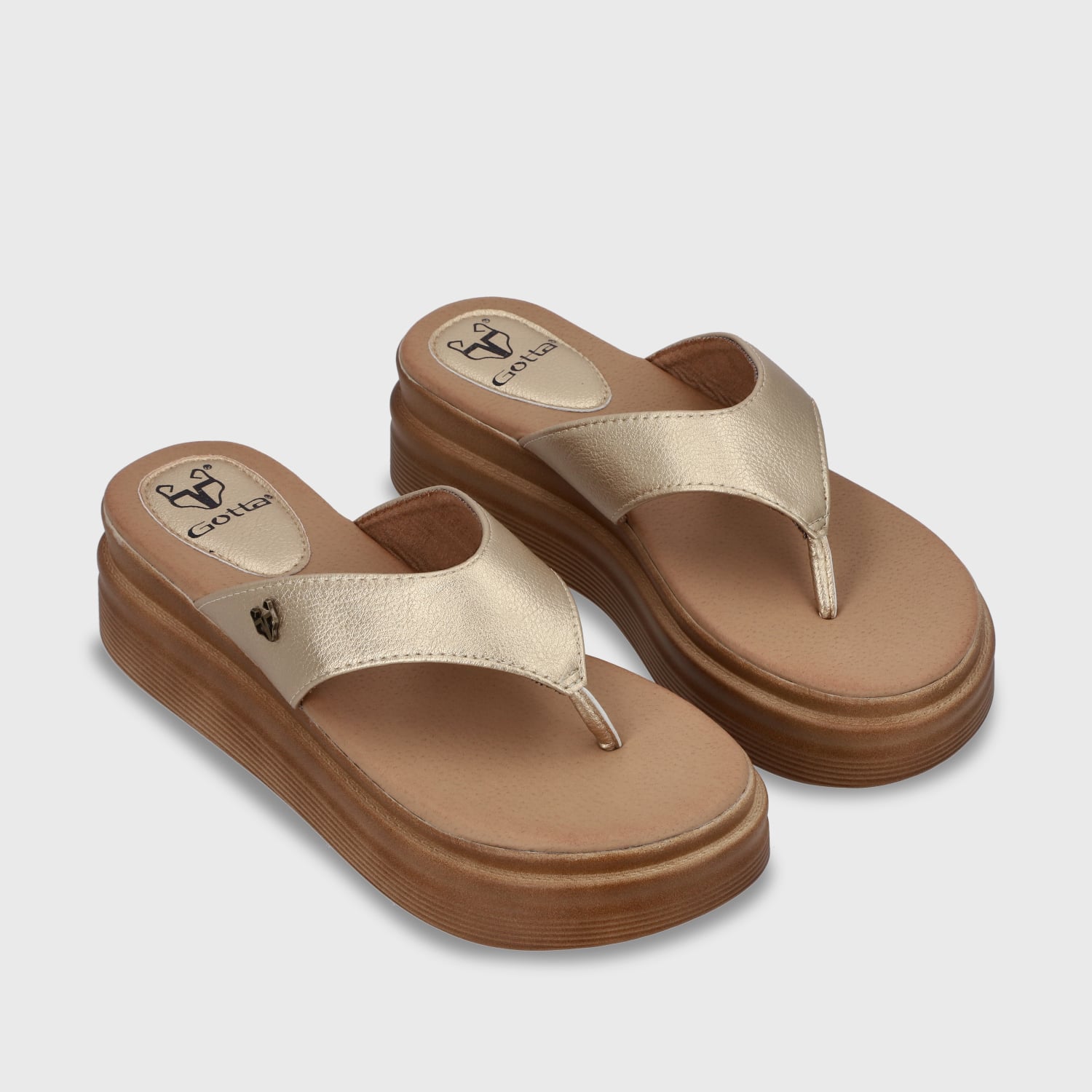 SANDALIAS MUJER GOTTA DORADO PLATAFORMA 43011 - 3