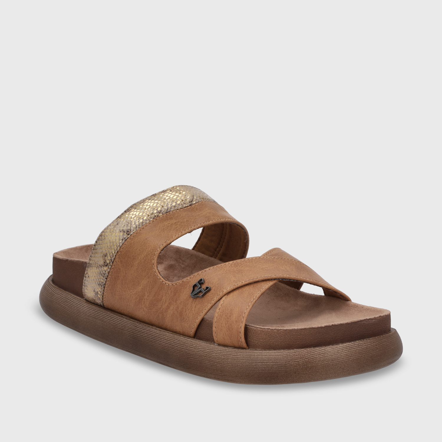 SANDALIAS MUJER GOTTA BEIGE PLANA 53700 - 2