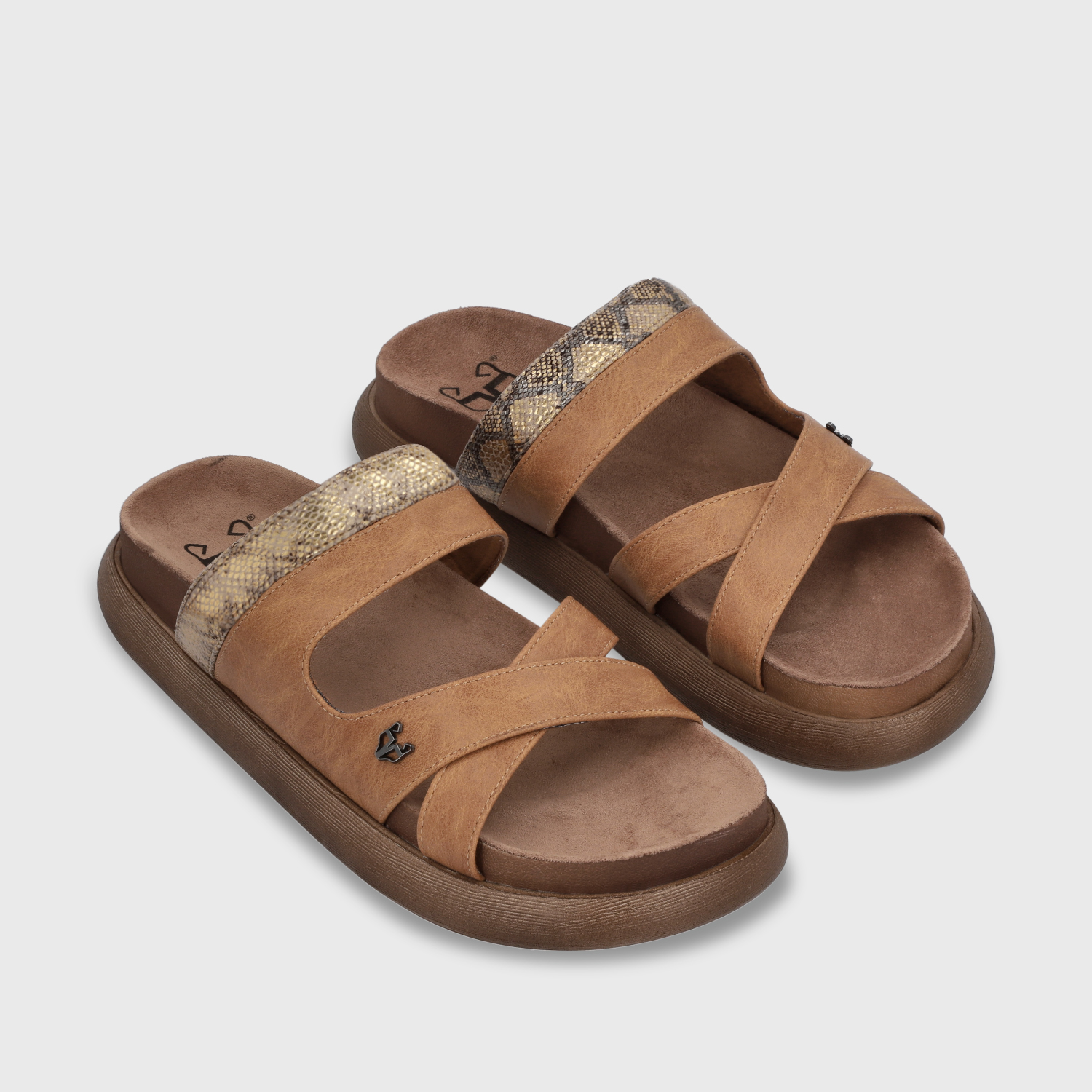 SANDALIAS MUJER GOTTA BEIGE PLANA 53700 - 3