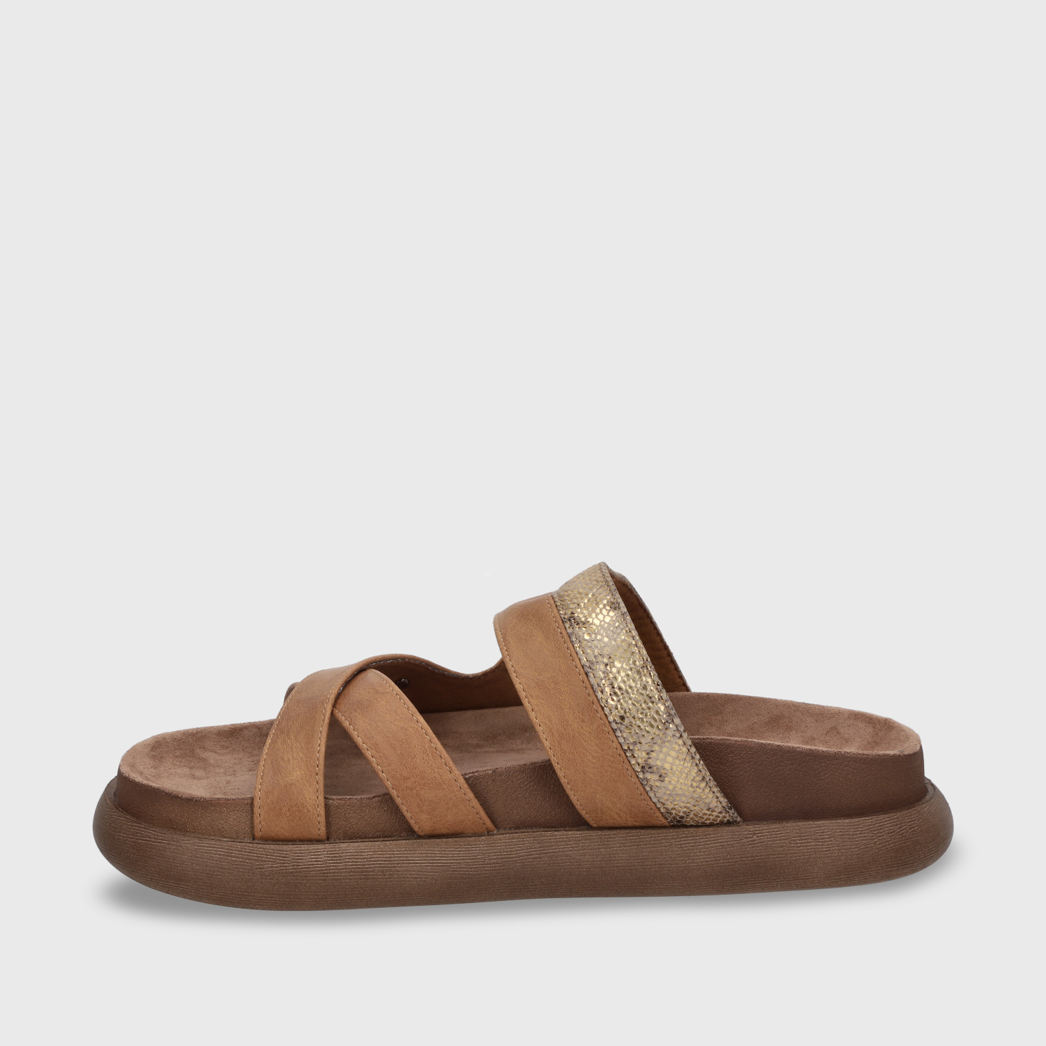 SANDALIAS MUJER GOTTA BEIGE PLANA 53700 - 4