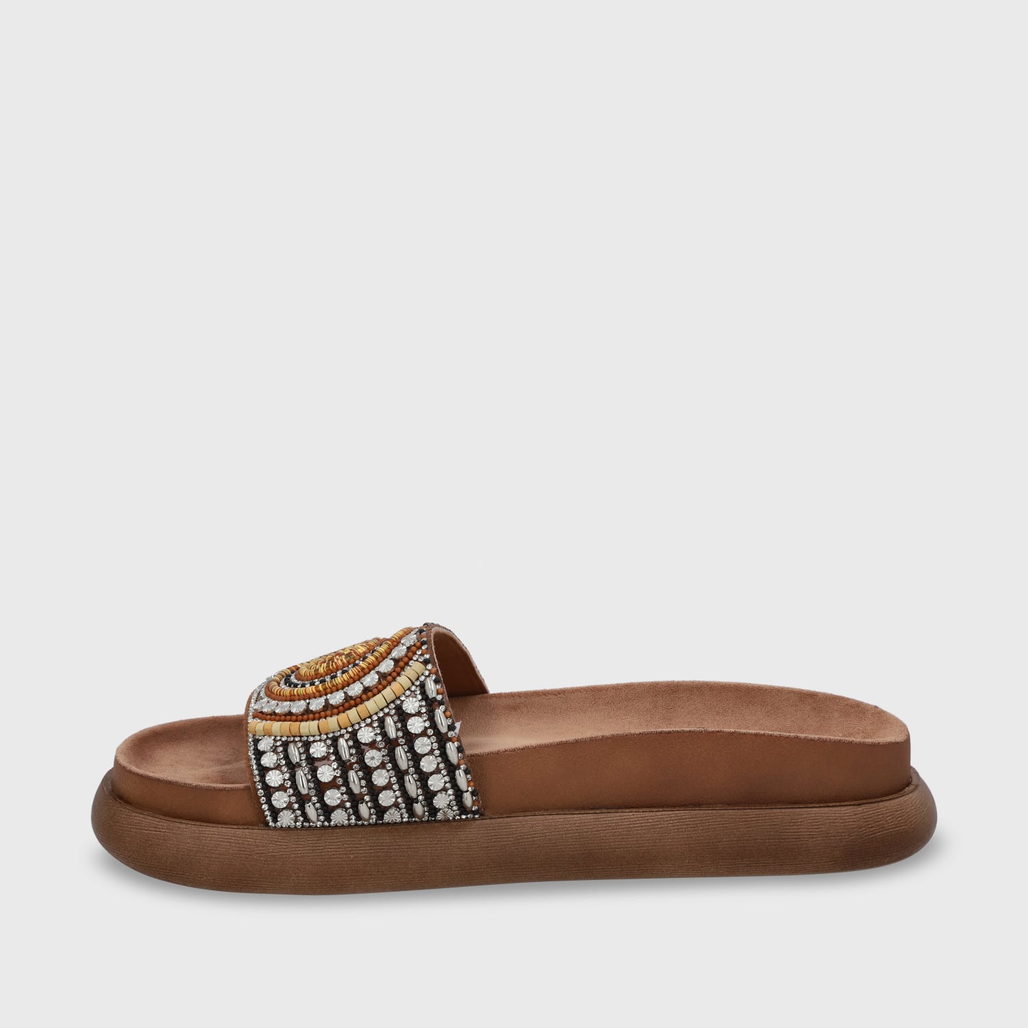 SANDALIAS MUJER GOTTA BEIGE PLANA 53704 - 4