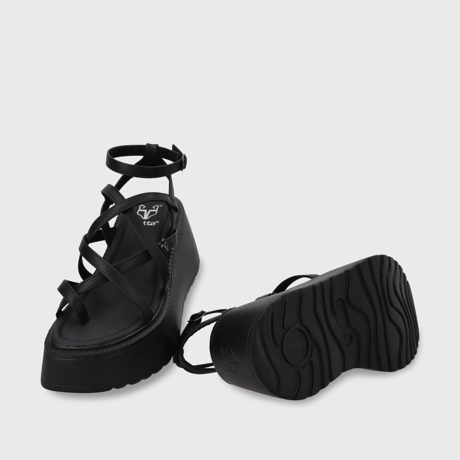 SANDALIAS MUJER GOTTA NEGRO PLATAFORMA 53722 - 7