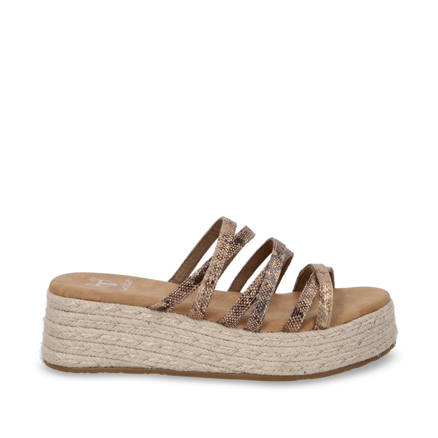 SANDALIAS MUJER GOTTA DORADO PLATAFORMA 55972 - 1