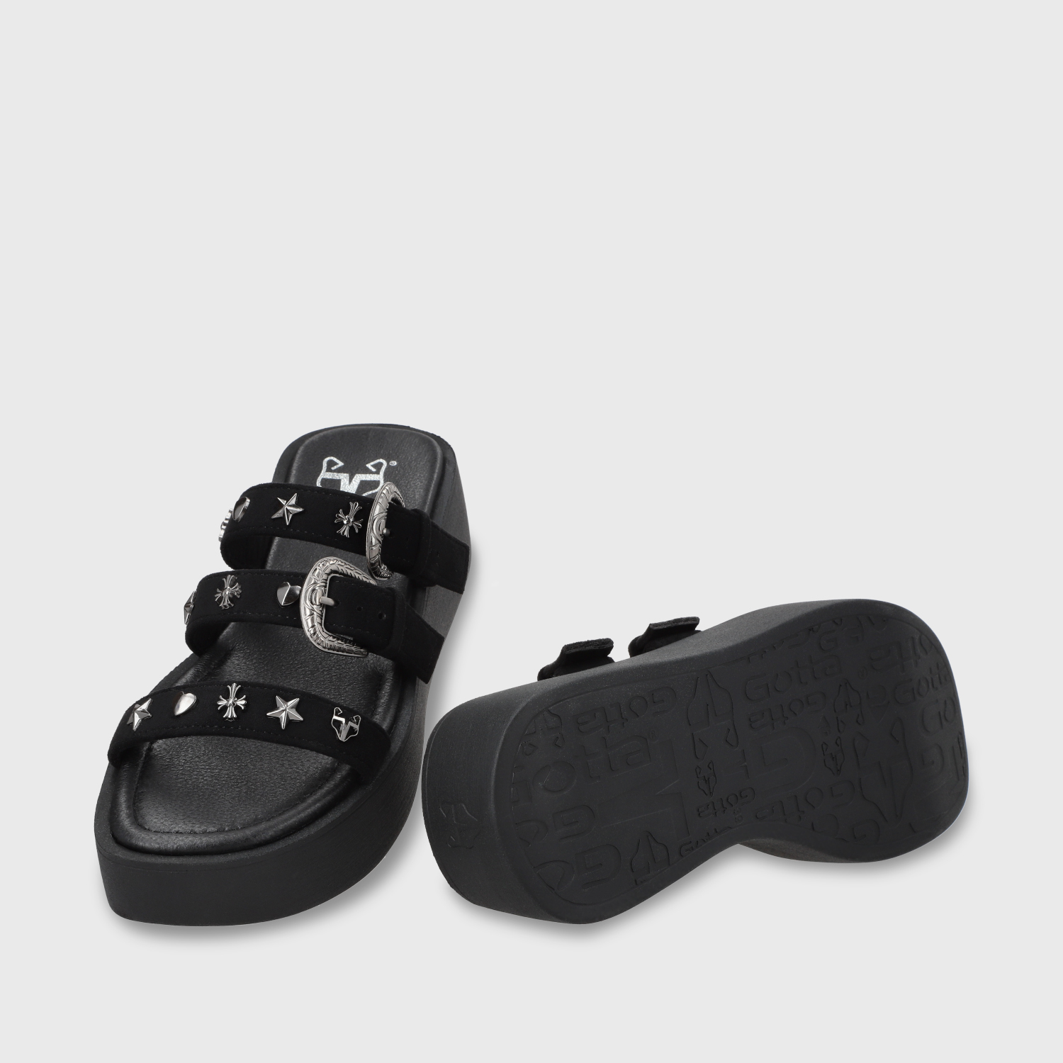 SANDALIAS MUJER GOTTA NEGRO PLATAFORMA 53732 - 7