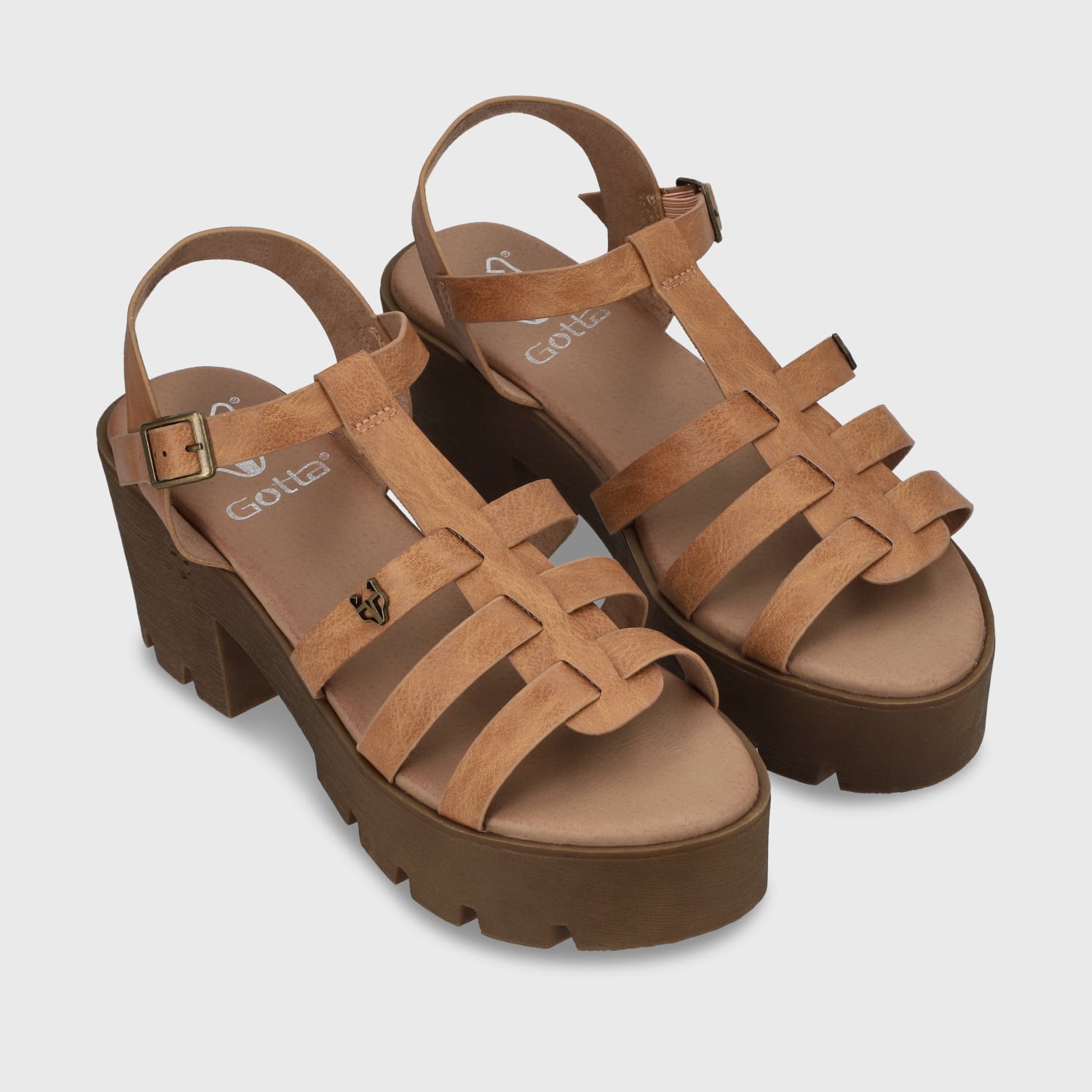 SANDALIAS MUJER GOTTA BEIGE PLATAFORMA 43023 - 3