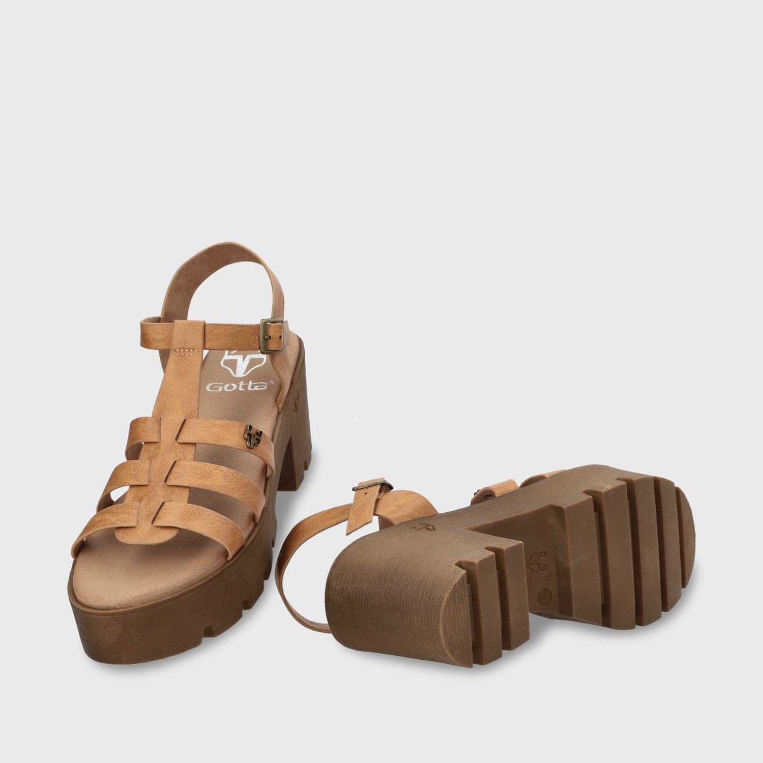 SANDALIAS MUJER GOTTA BEIGE PLATAFORMA 43023 - 7