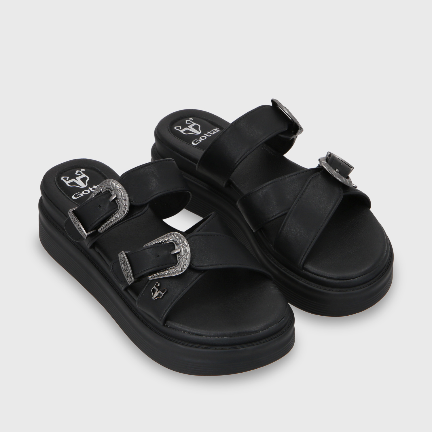 SANDALIAS MUJER GOTTA NEGRO PLATAFORMA 43015 - 3