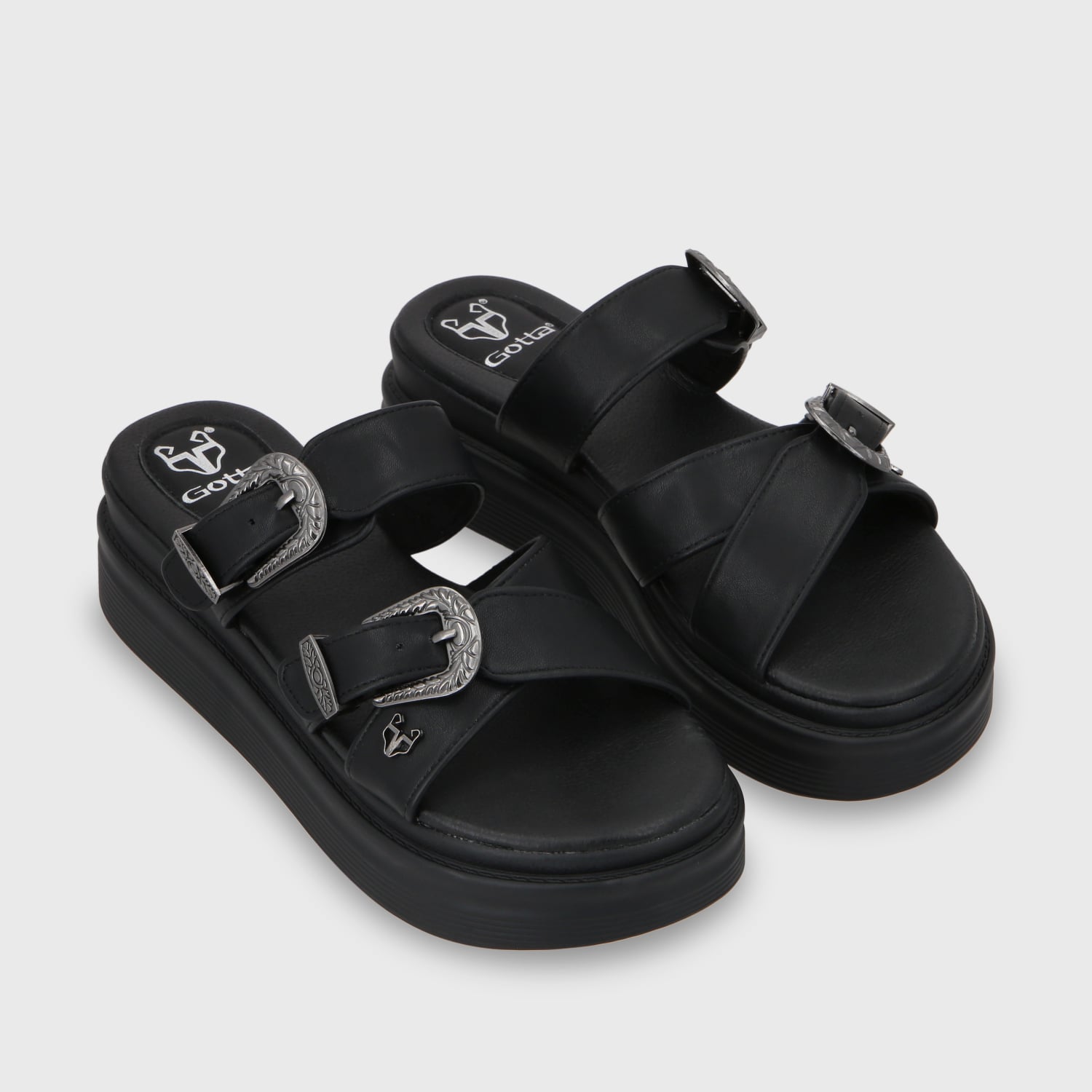 SANDALIAS MUJER GOTTA NEGRO PLATAFORMA 43015 - 3