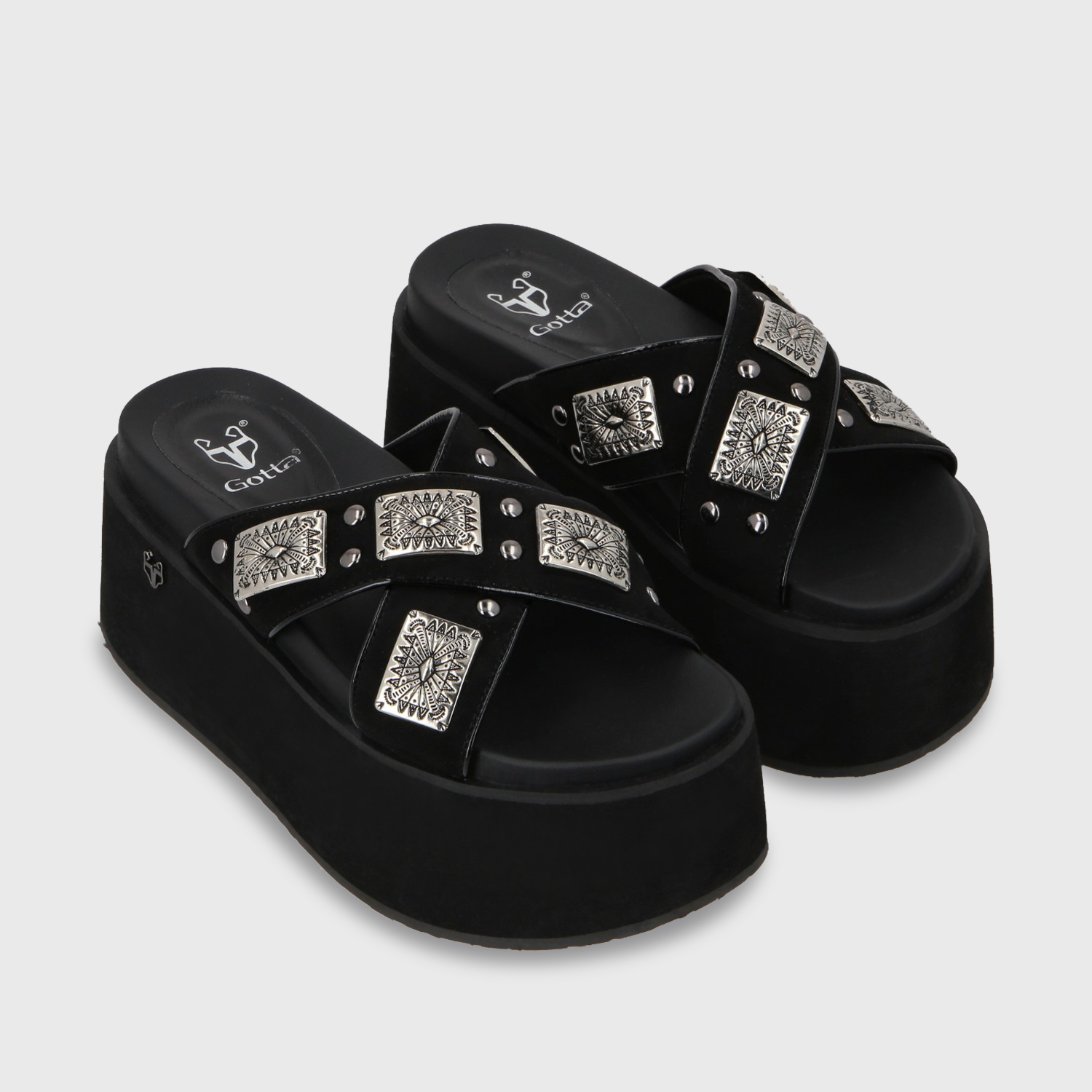 SANDALIAS MUJER GOTTA NEGRO PLATAFORMA 35187 - 3