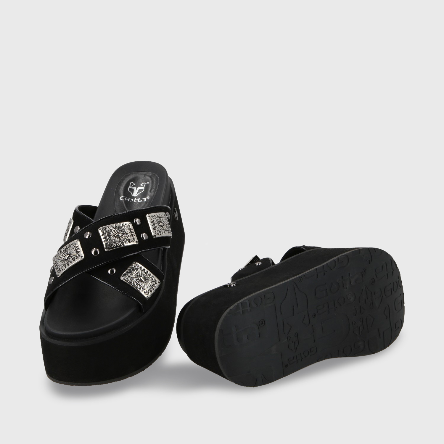 SANDALIAS MUJER GOTTA NEGRO PLATAFORMA 35187 - 7