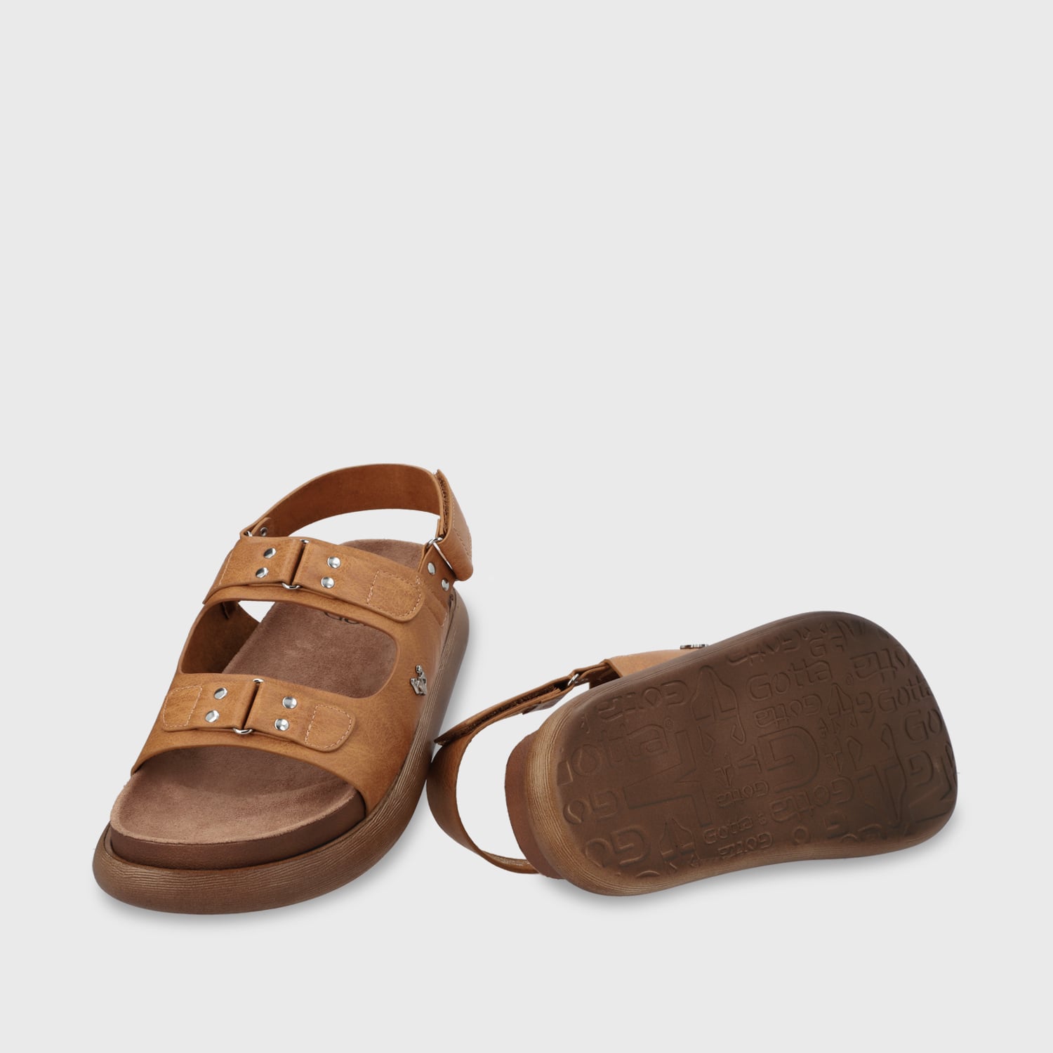 SANDALIAS MUJER GOTTA BEIGE PLANA 53701 - 7