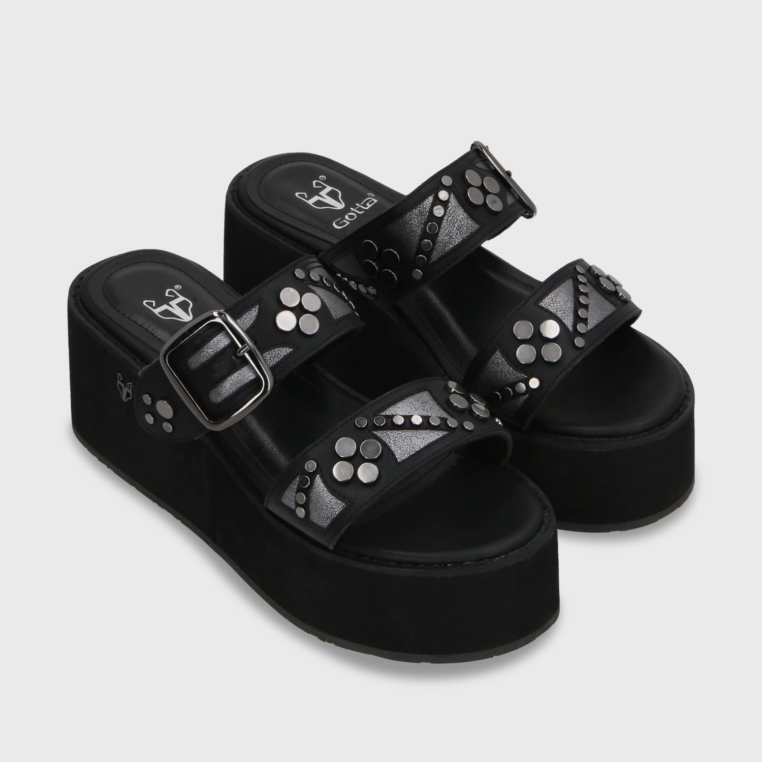 SANDALIAS MUJER GOTTA NEGRO PLATAFORMA 15620 - 3