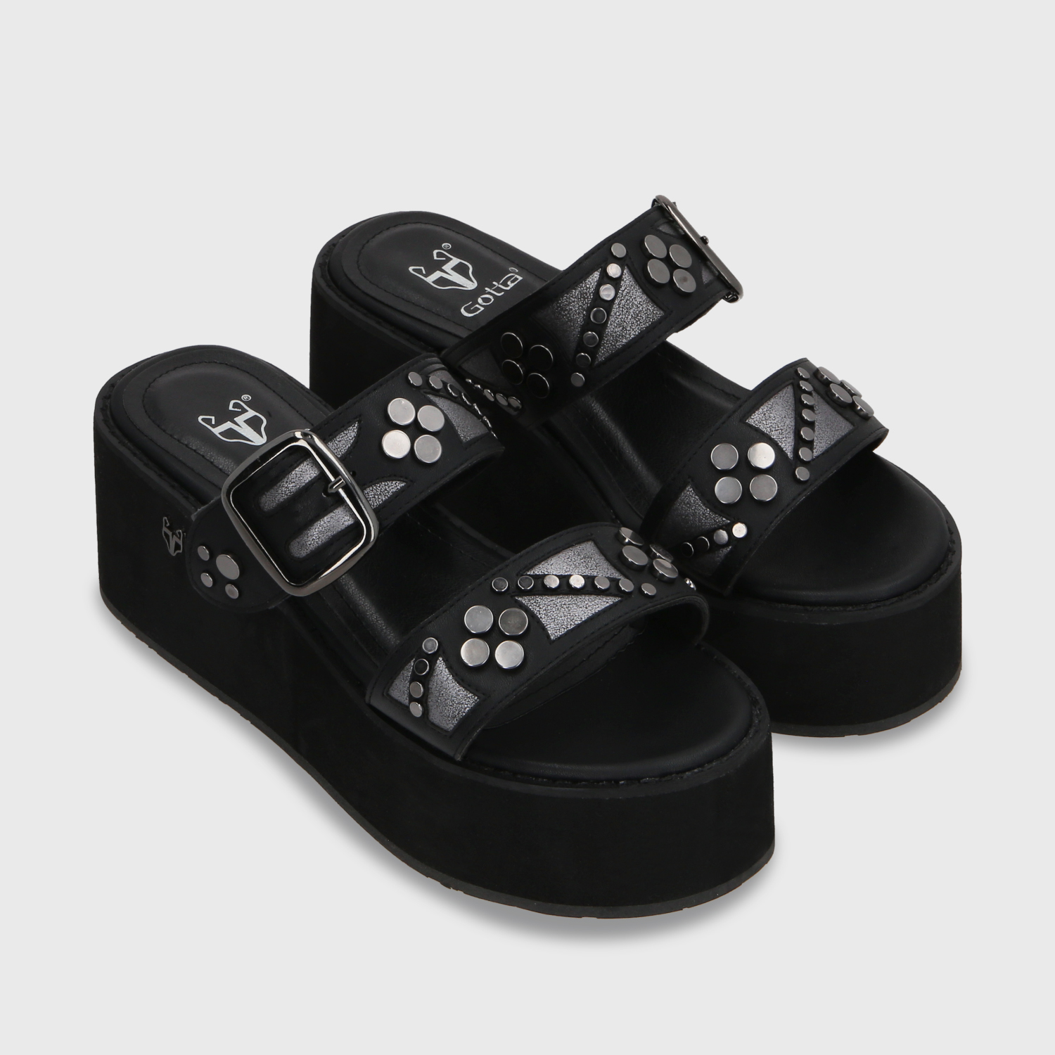 SANDALIAS MUJER GOTTA NEGRO PLATAFORMA 15620 - 3