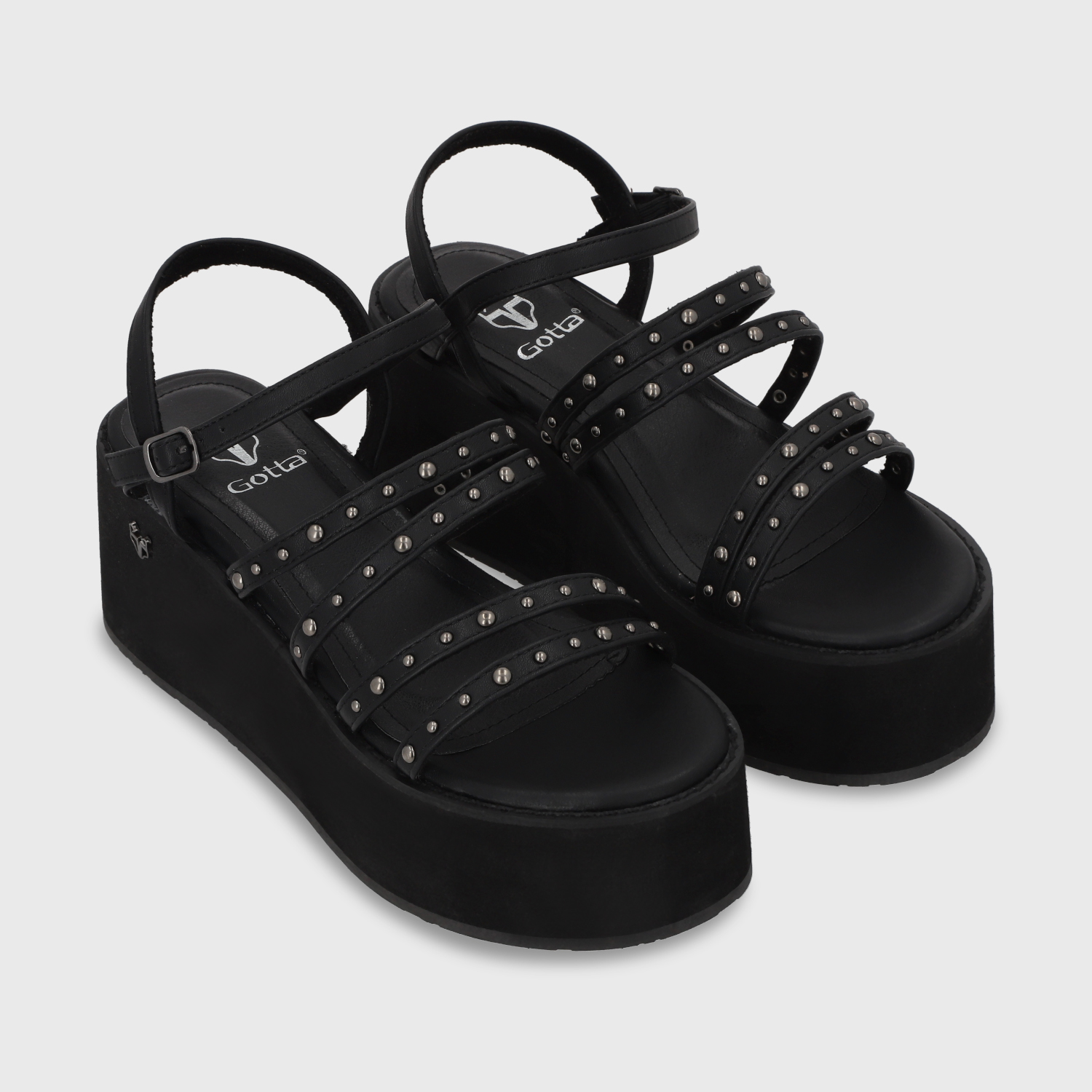 SANDALIAS MUJER GOTTA NEGRO PLATAFORMA 15629 - 3