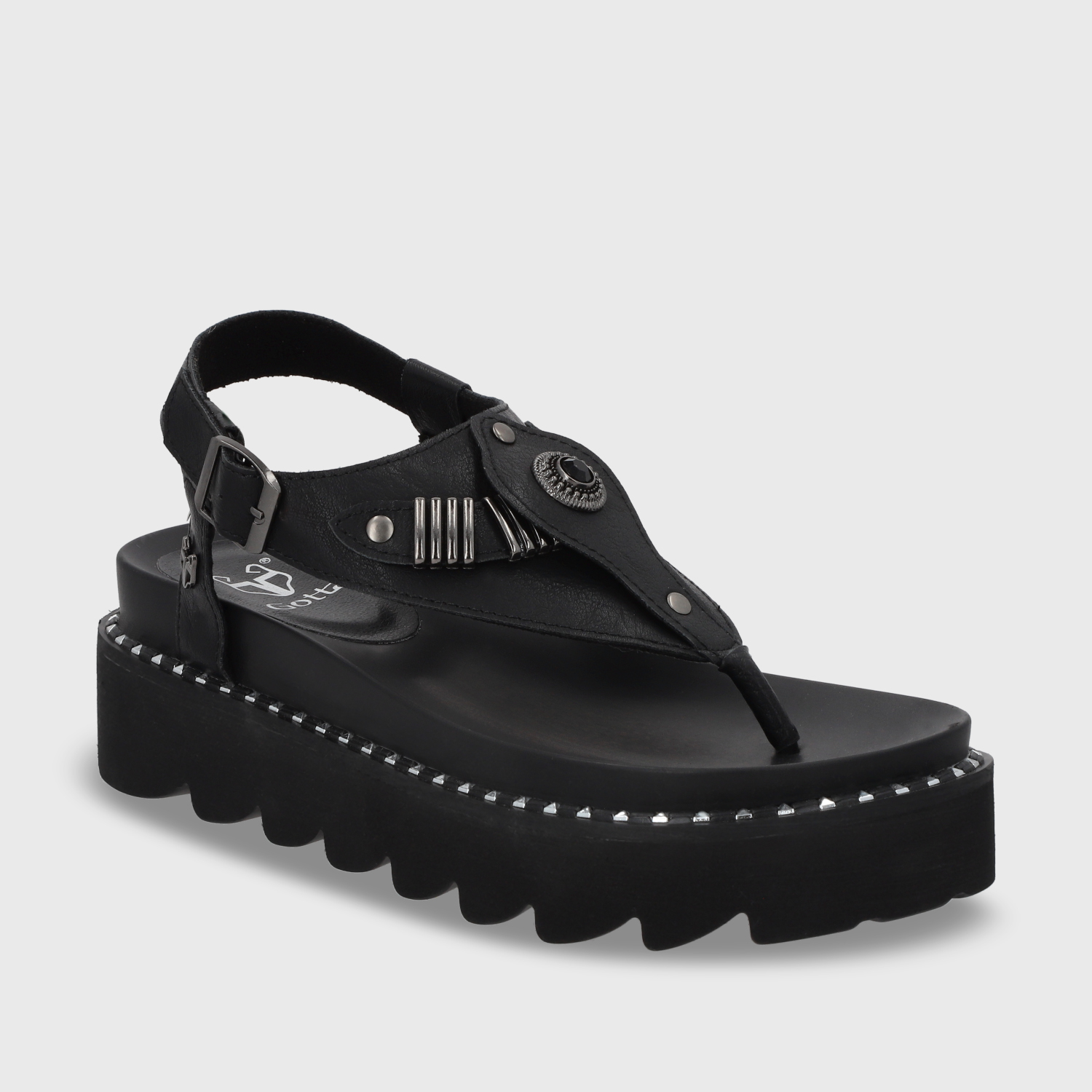 SANDALIAS MUJER GOTTA NEGRO PLANA 1573F - 2