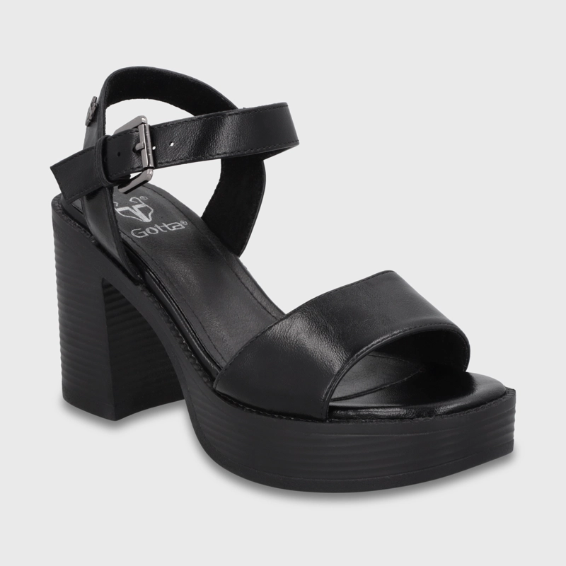 SANDALIA TACO NEGRA MUJER 65922 GOTTA - 2