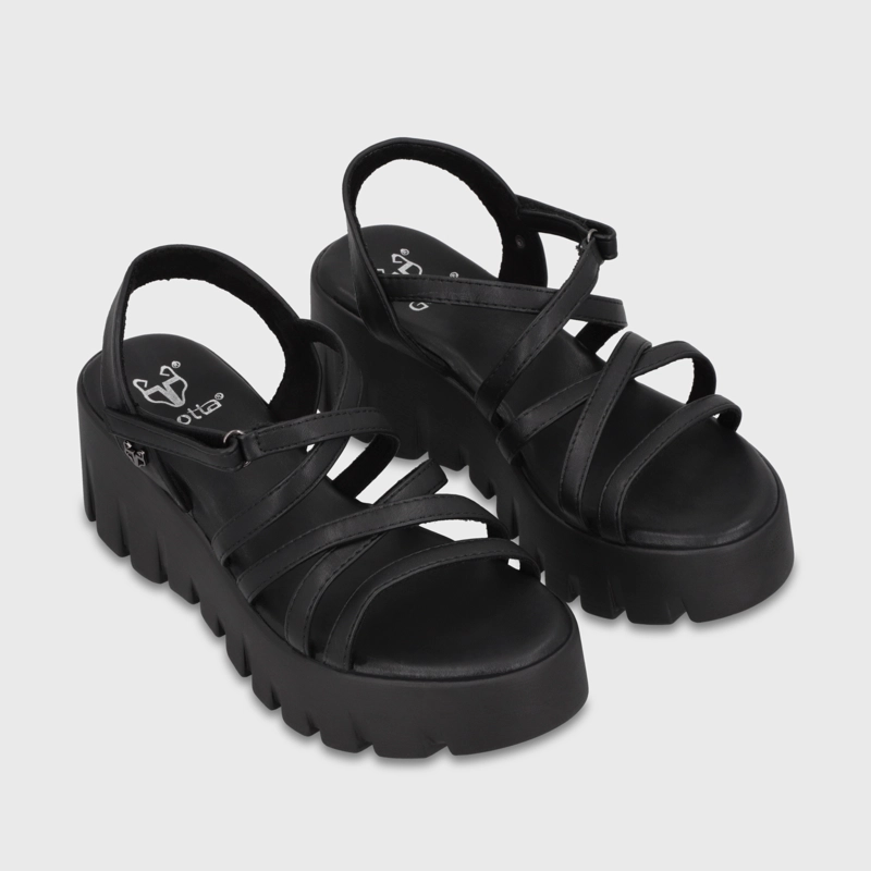SANDALIA PLATAFORMA NEGRA MUJER 65940 GOTTA - 3