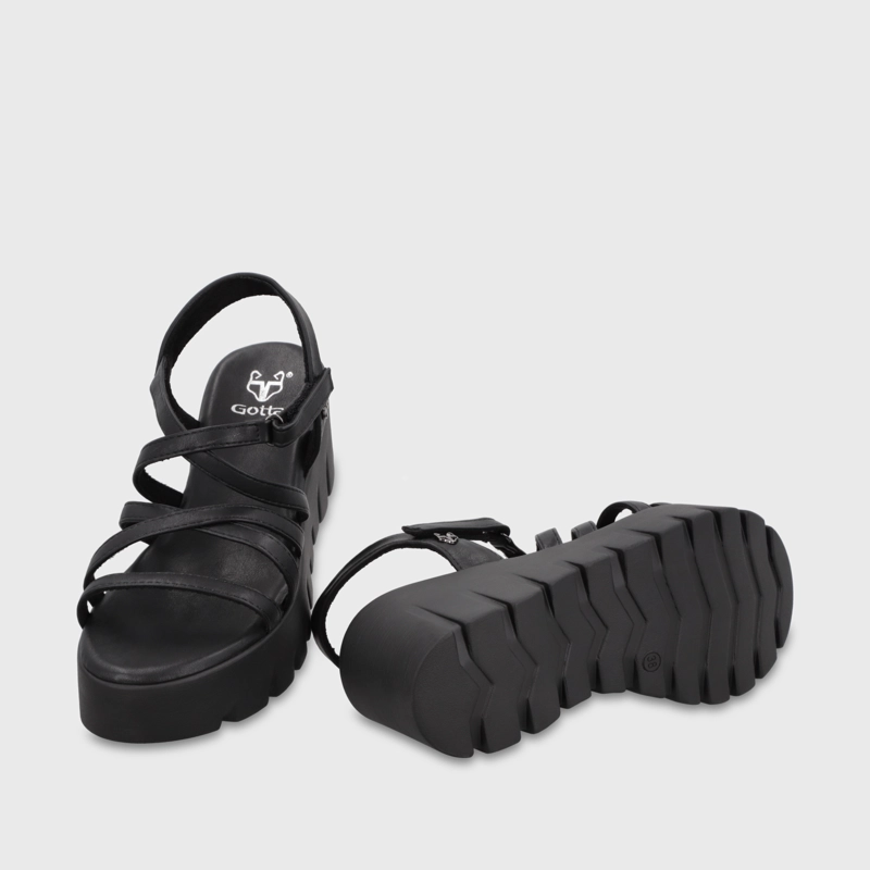 SANDALIA PLATAFORMA NEGRA MUJER 65940 GOTTA - 7