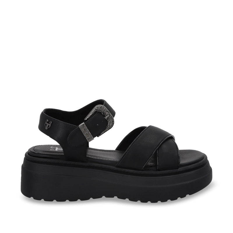 SANDALIA PLATAFORMA NEGRA MUJER 55923 GOTTA - 1