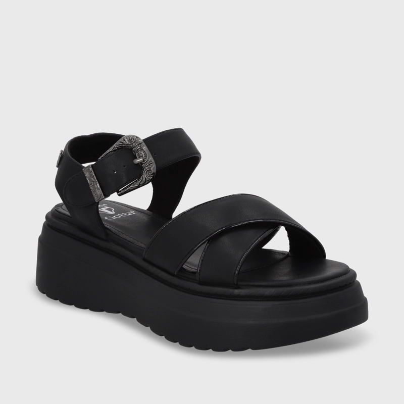 SANDALIA PLATAFORMA NEGRA MUJER 55923 GOTTA - 2