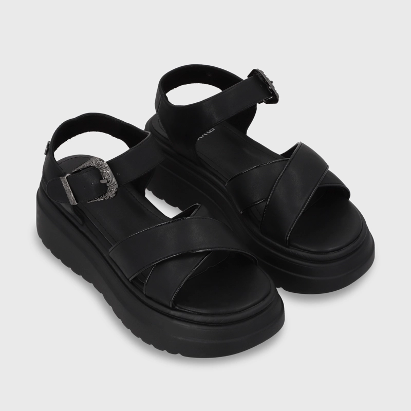 SANDALIA PLATAFORMA NEGRA MUJER 55923 GOTTA - 3