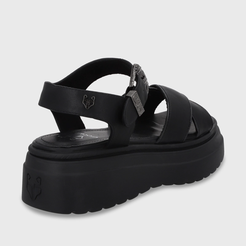 SANDALIA PLATAFORMA NEGRA MUJER 55923 GOTTA - 5