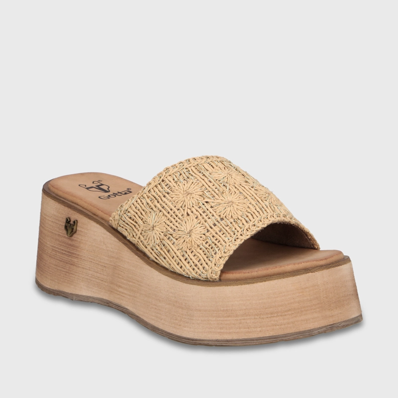 SANDALIA PLATAFORMA BEIGE MUJER 45843 GOTTA - 2