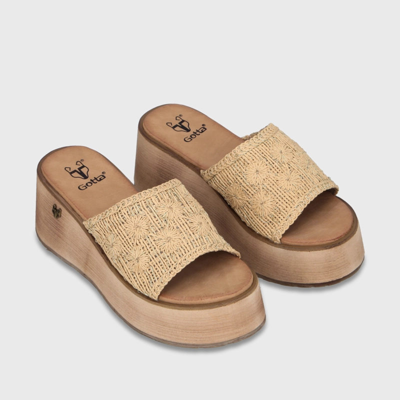 SANDALIA PLATAFORMA BEIGE MUJER 45843 GOTTA - 3