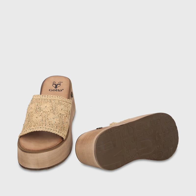 SANDALIA PLATAFORMA BEIGE MUJER 45843 GOTTA - 7