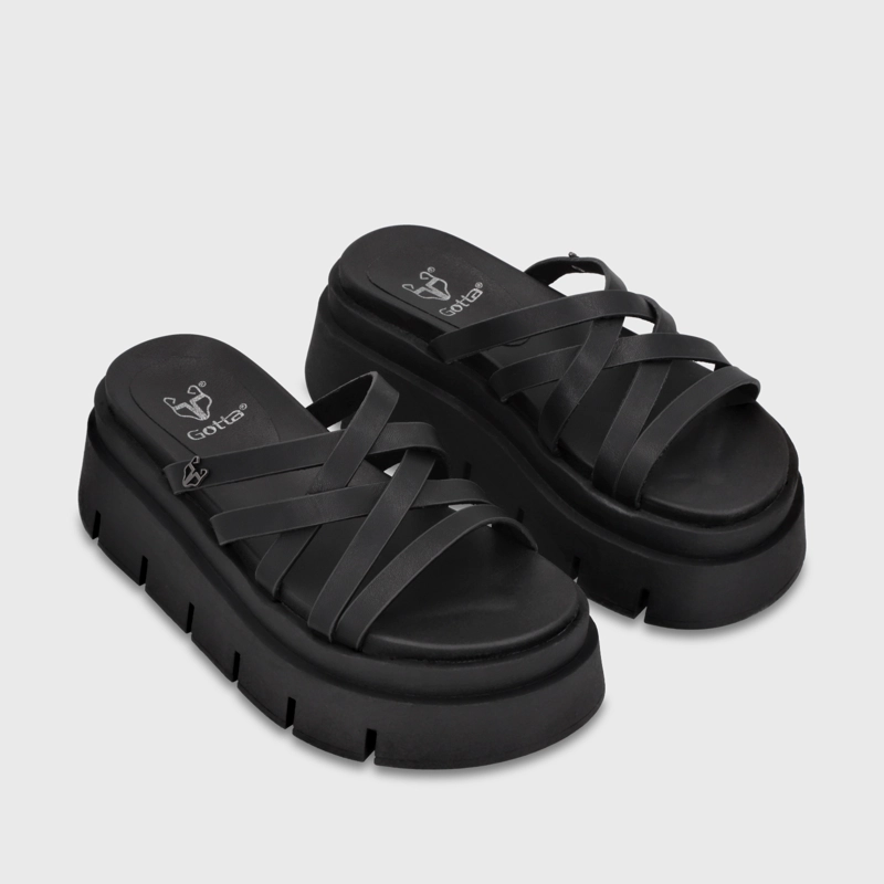 SANDALIA PLATAFORMA NEGRA MUJER 65810 GOTTA - 3