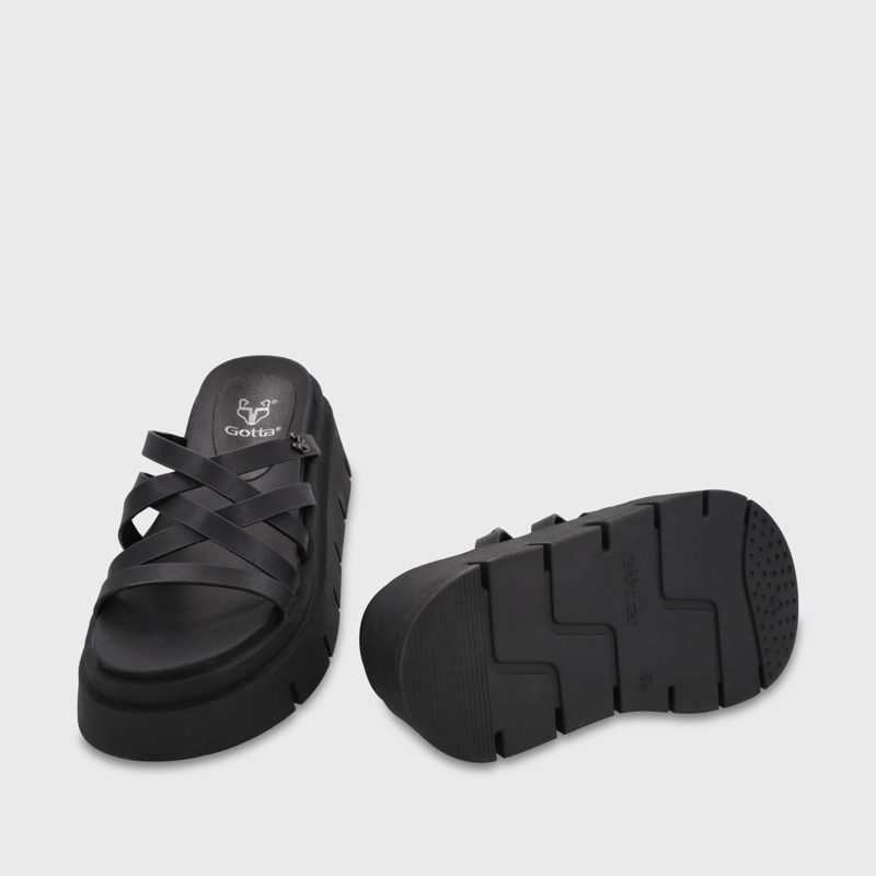 SANDALIA PLATAFORMA NEGRA MUJER 65810 GOTTA - 7