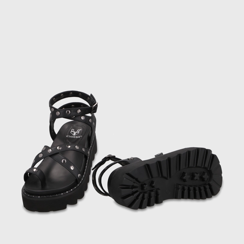 SANDALIA NEGRA MUJER 1573H GOTTA - 7