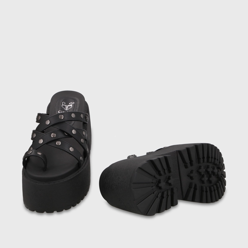 SANDALIA PLATAFORMA NEGRA MUJER 1567F GOTTA - 7