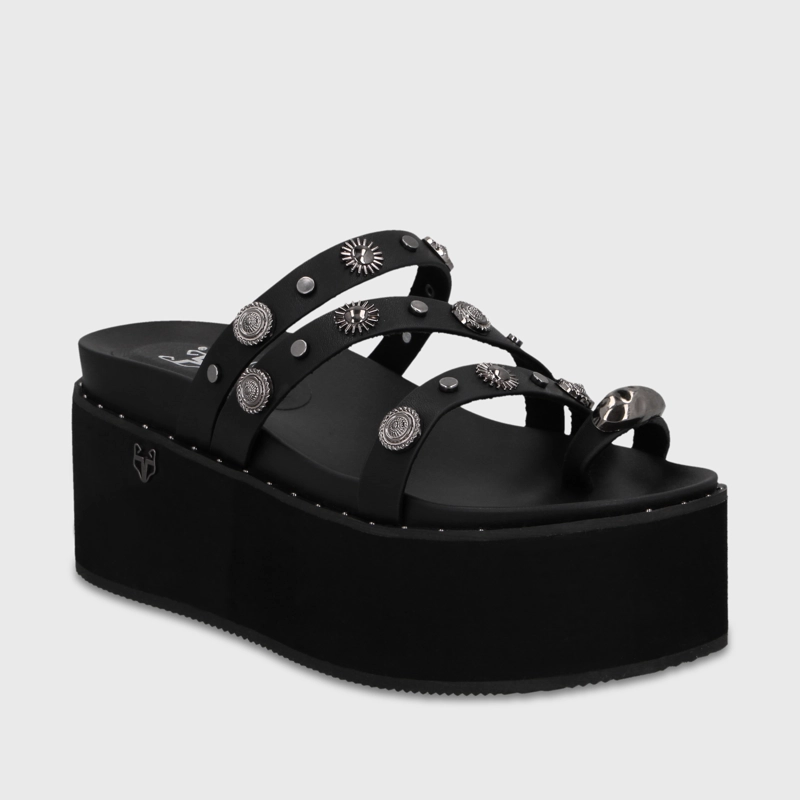 SANDALIA PLATAFORMA NEGRA MUJER 1566G GOTTA - 2
