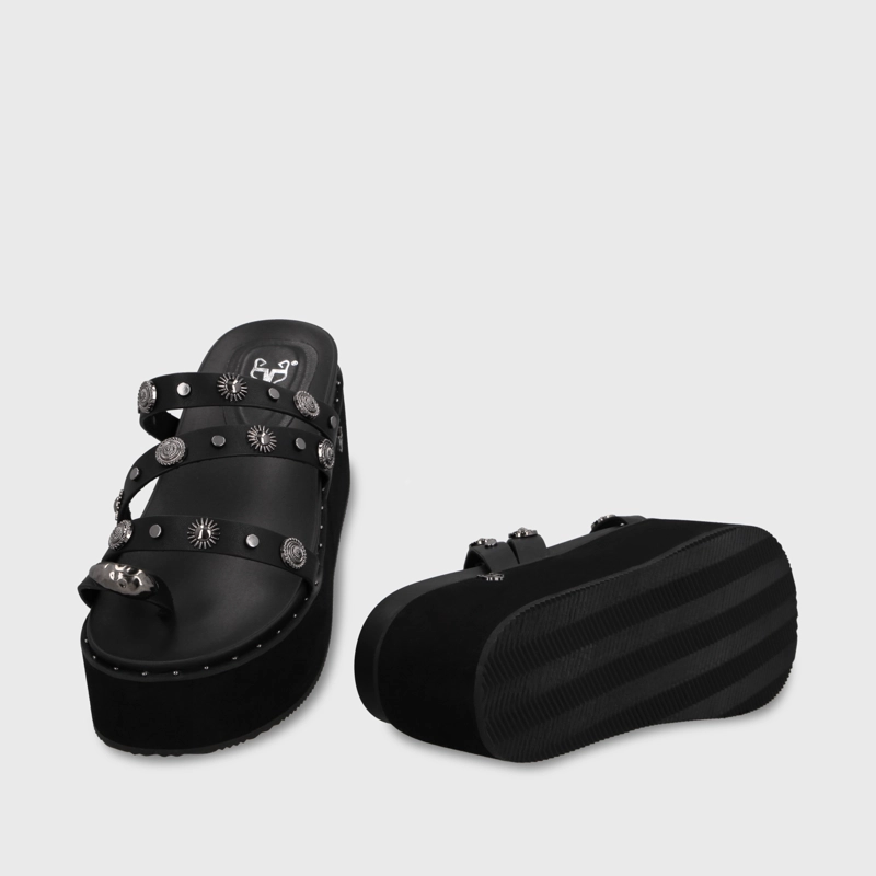 SANDALIA PLATAFORMA NEGRA MUJER 1566G GOTTA - 7