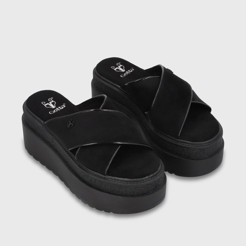 SANDALIA PLATAFORMA NEGRA MUJER 65930 GOTTA - 3