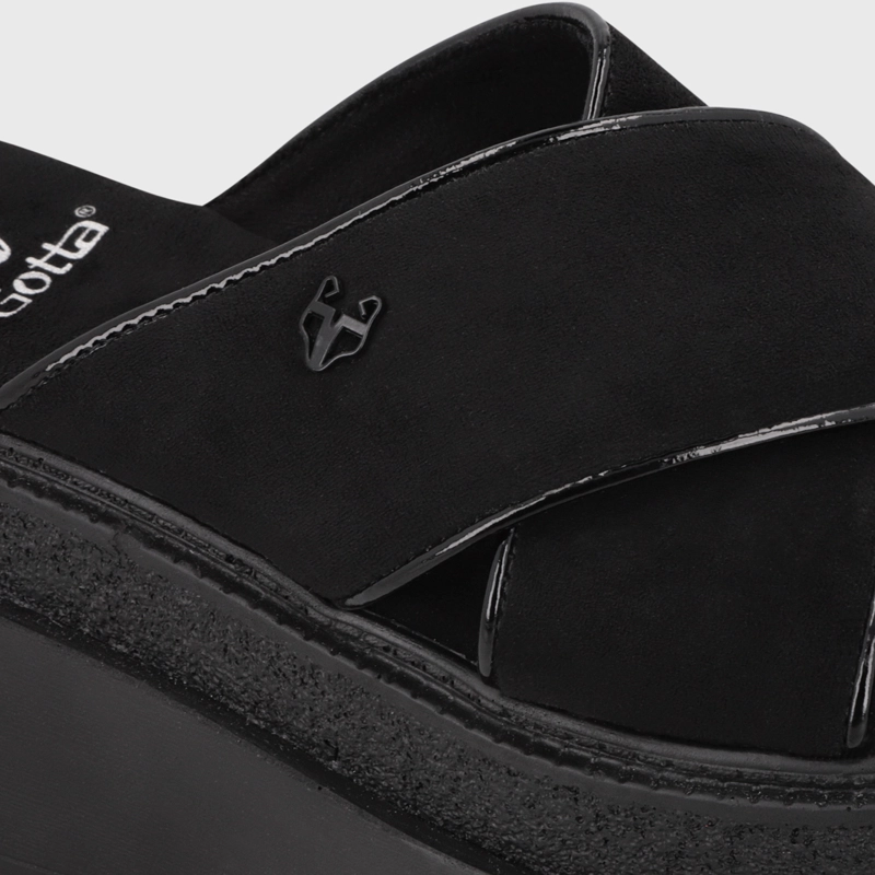 SANDALIA PLATAFORMA NEGRA MUJER 65930 GOTTA - 6