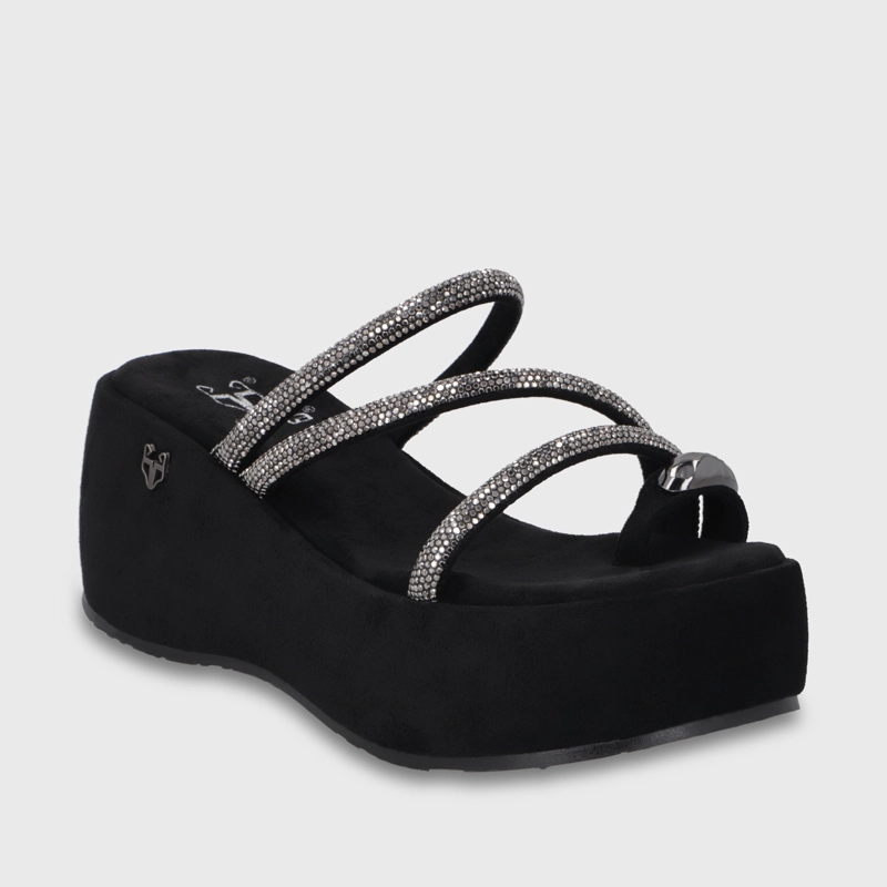 SANDALIA PLATAFORMA NEGRA MUJER 45826 GOTTA - 2
