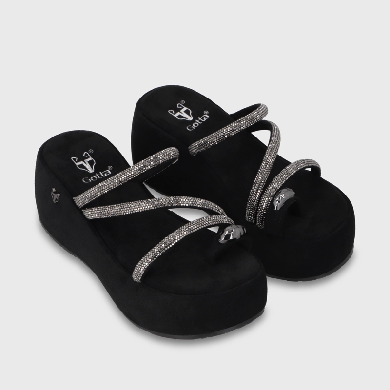 SANDALIA PLATAFORMA NEGRA MUJER 45826 GOTTA - 3