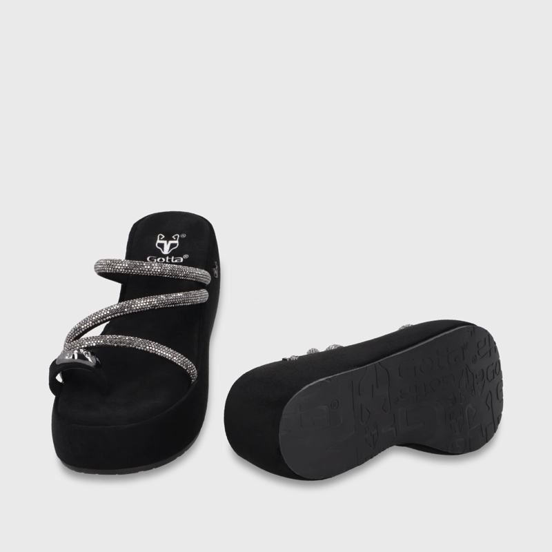 SANDALIA PLATAFORMA NEGRA MUJER 45826 GOTTA - 7