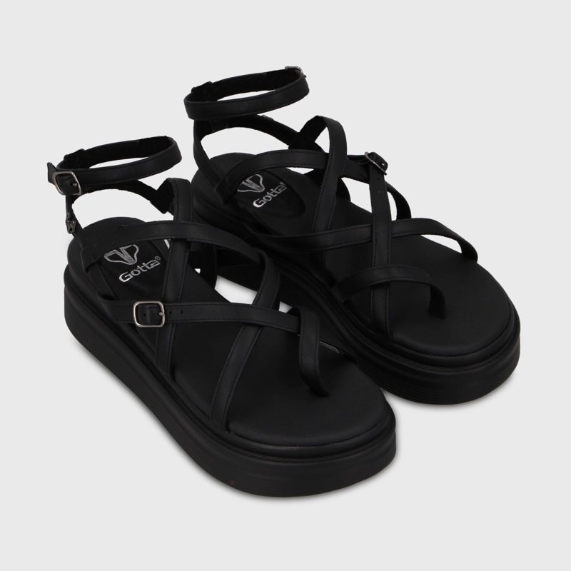 SANDALIA PLATAFORMA NEGRA MUJER 43017 GOTTA - 3