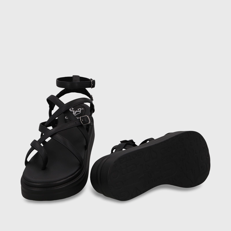 SANDALIA PLATAFORMA NEGRA MUJER 43017 GOTTA - 7