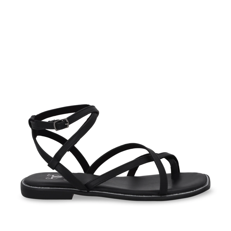 SANDALIA PLANA NEGRA MUJER 55221 GOTTA - 1