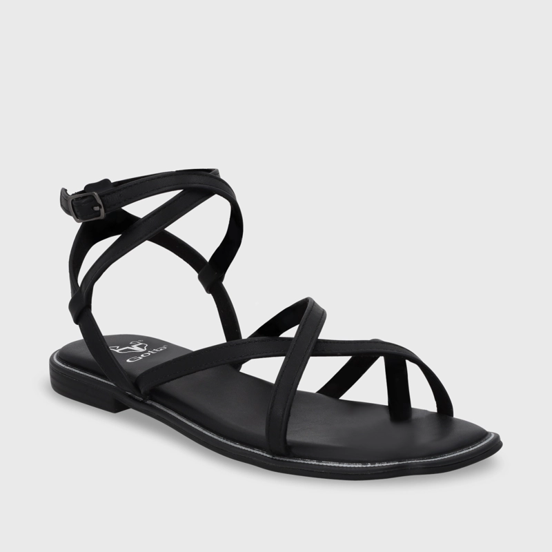 SANDALIA PLANA NEGRA MUJER 55221 GOTTA - 2