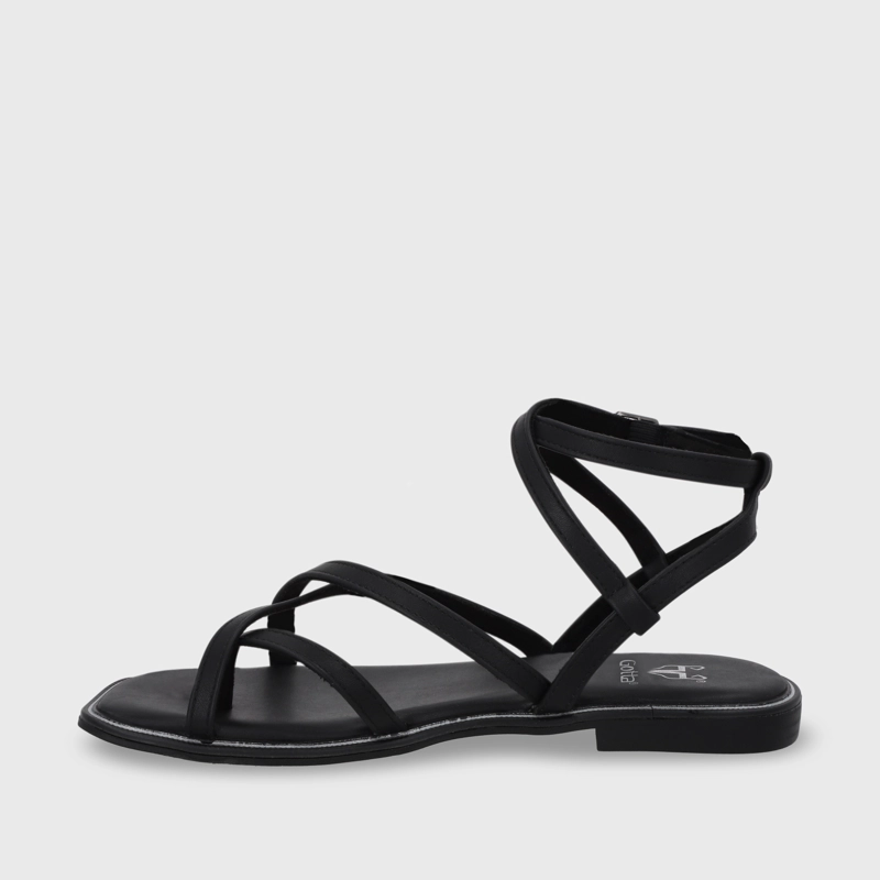 SANDALIA PLANA NEGRA MUJER 55221 GOTTA - 4