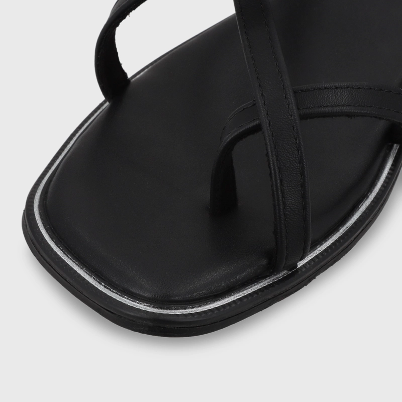SANDALIA PLANA NEGRA MUJER 55221 GOTTA - 6