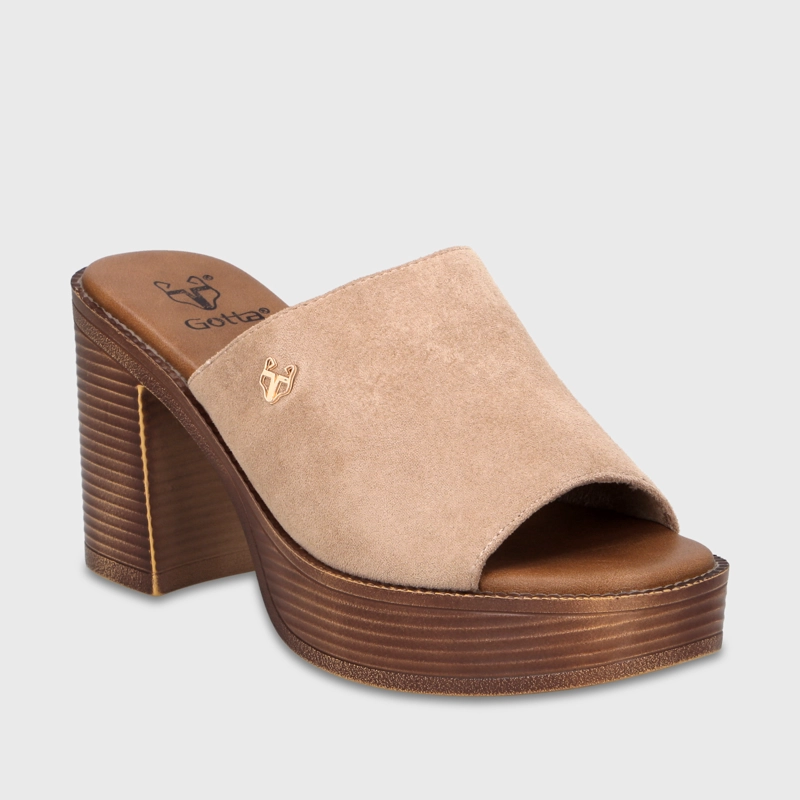 SANDALIA TACO BEIGE MUJER 65920 GOTTA - 2
