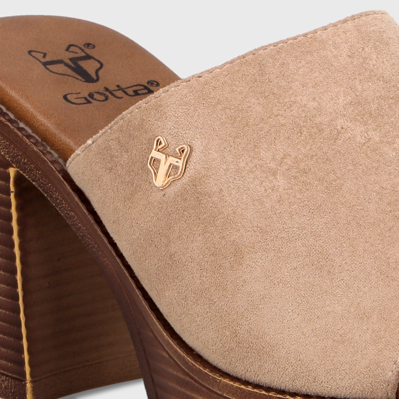 SANDALIA TACO BEIGE MUJER 65920 GOTTA - 6