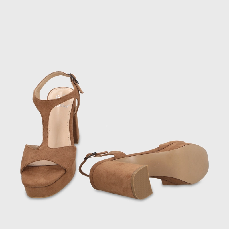 SANDALIA TACO CAMEL MUJER 65910 GOTTA - 7